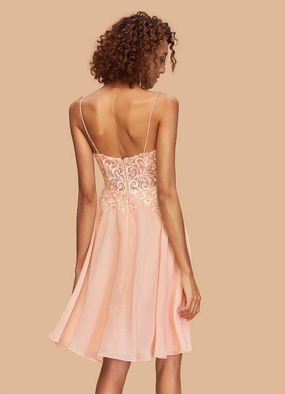 Robe De Bal Saumon Délicate - gallery 1