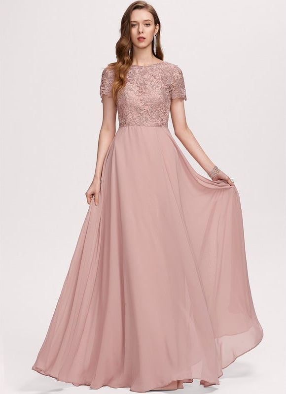 Robe De Bal Longue Mauve Élégante - gallery 2