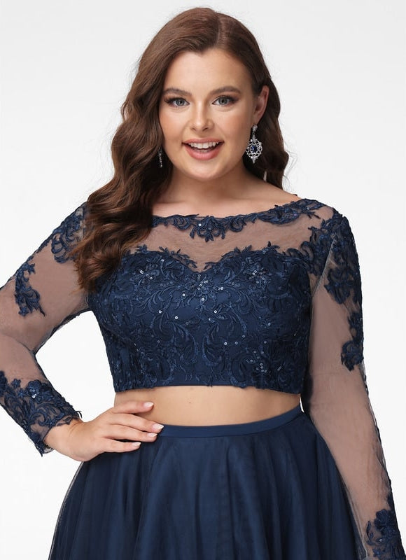 Robe De Bal Tulle Marine Élégant - gallery 8