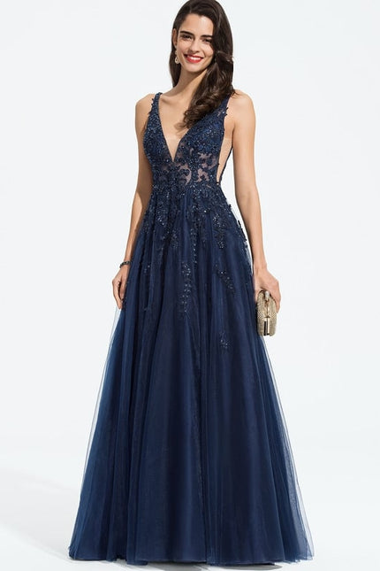 Robe De Bal Étoilée Marine
