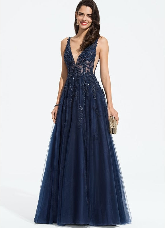 Robe De Bal Étoilée Marine