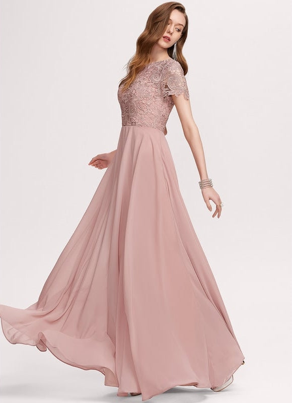 Robe De Bal Longue Mauve Élégante