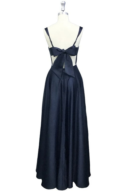 Robe De Bal Satin Marine Chic - gallery 6