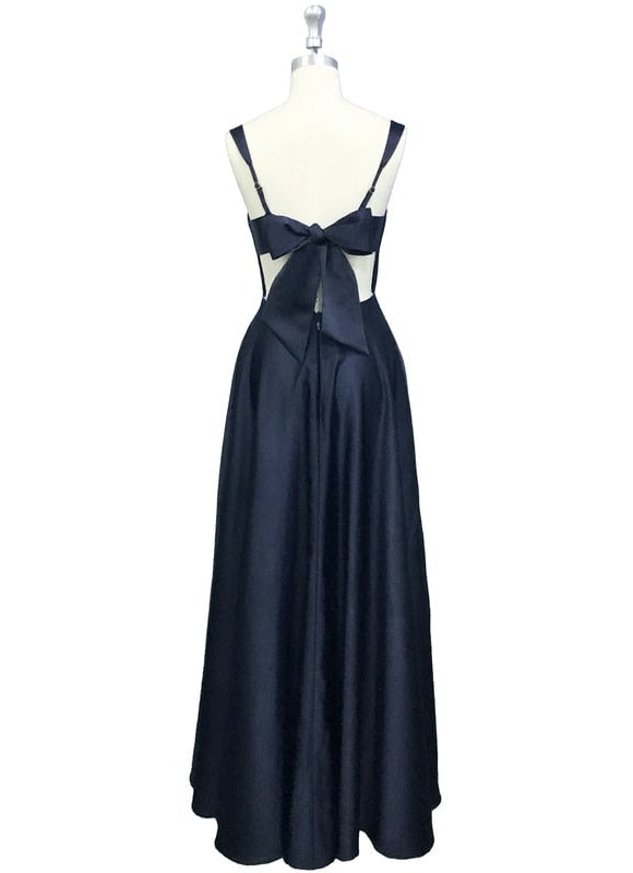 Robe De Bal Satin Marine Chic - gallery 6