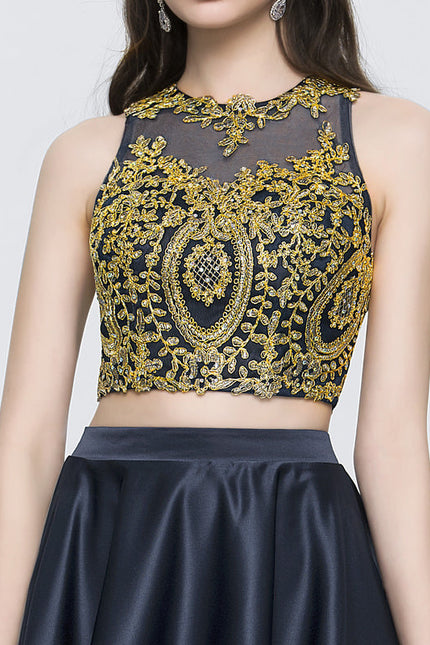 Robe De Bal Asymétrique Dorée - gallery 4