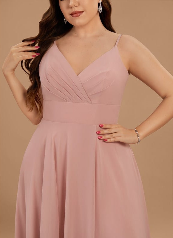 Robe De Bal Longue Fluide Bleu - gallery 8