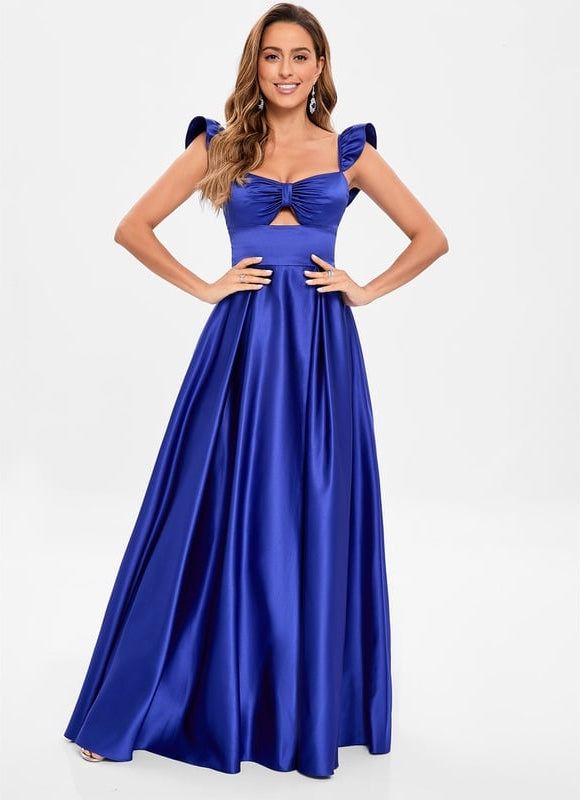 Robe De Bal Longue Satinée Élégante - gallery 3