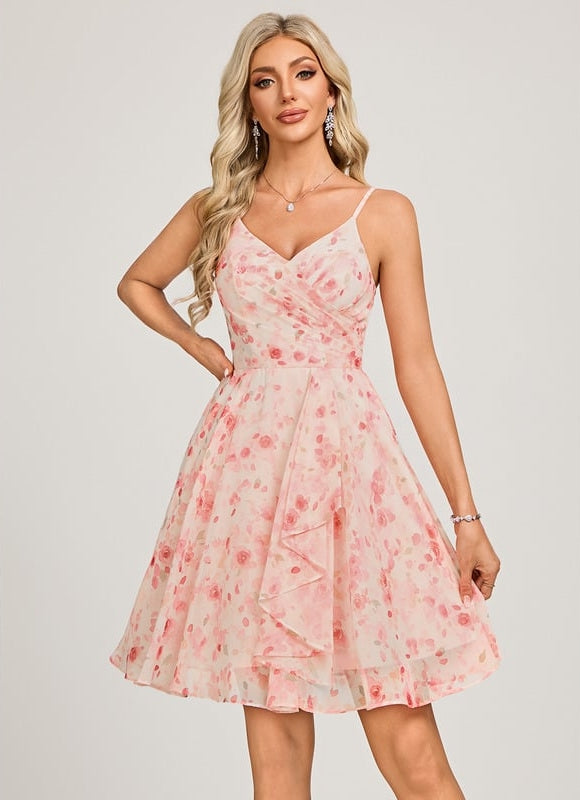Robe De Bal Fleurie Poudrée - gallery 2