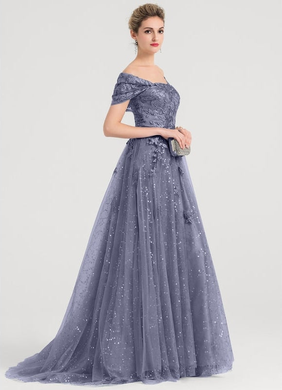 Robe De Bal Tulle Pailletée - gallery 3