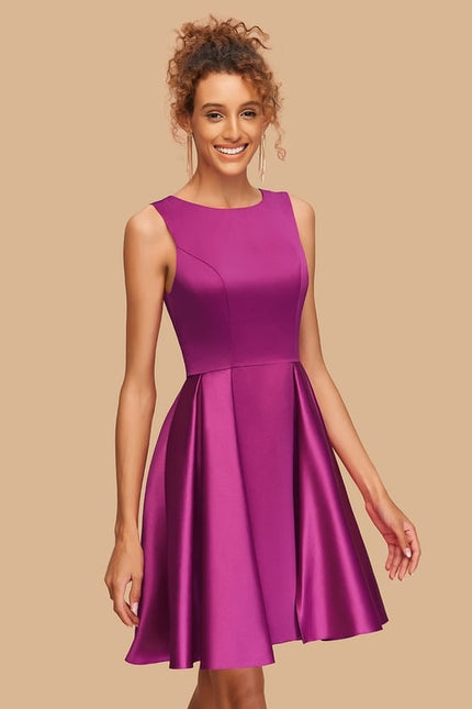 Robe De Bal De Bal En Satin Rose - gallery 2