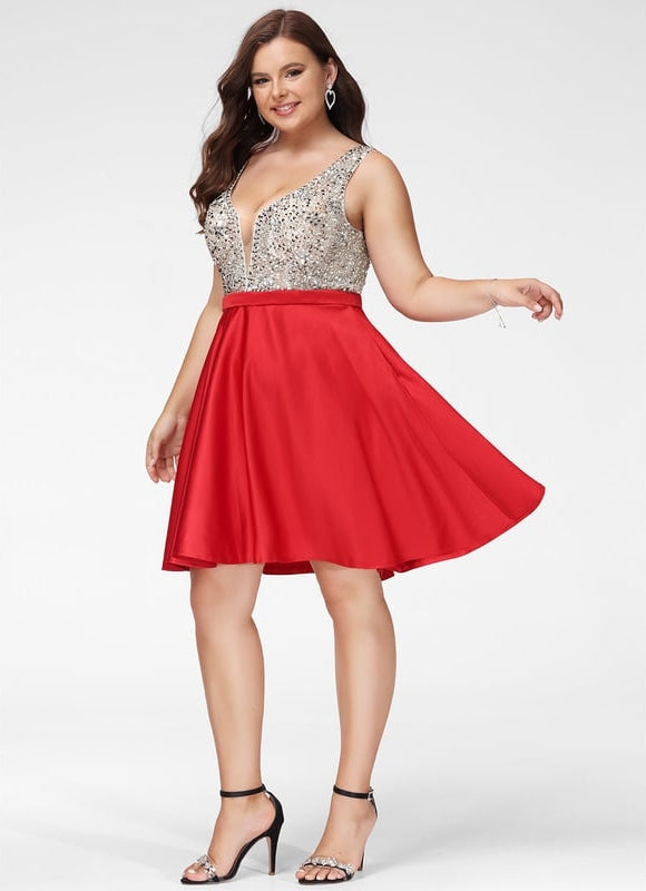 Robe De Bal Éclatante Rouge - gallery 8