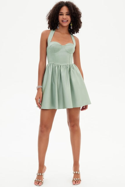 Robe De Bal Courte Émeraude - gallery 8