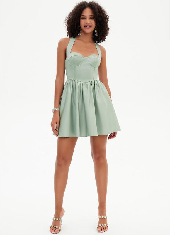Robe De Bal Courte Émeraude - gallery 8
