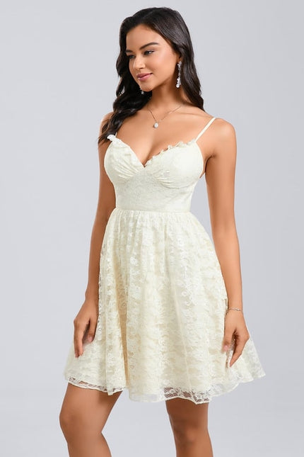 Robe De Bal Dentelle Crème - gallery 3