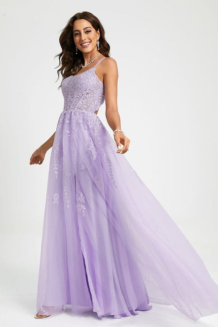 Robe De Bal Lavande Élégante - gallery 3