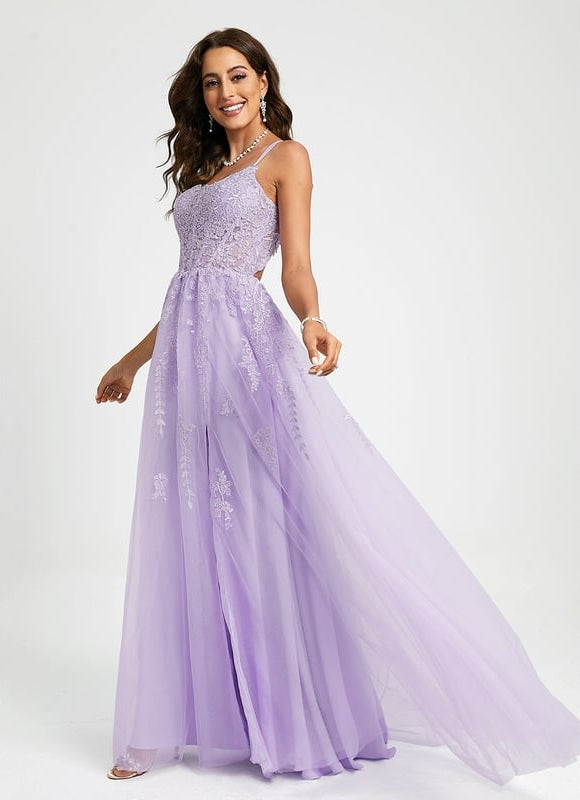 Robe De Bal Lavande Élégante - gallery 3