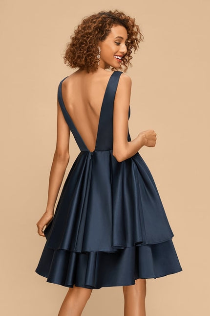 Robe De Bal Cocktail Satinée