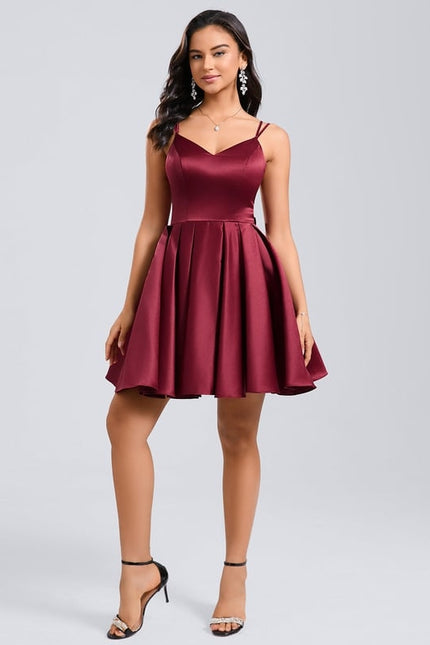 Robe De Bal Satin Bordeaux - gallery 5