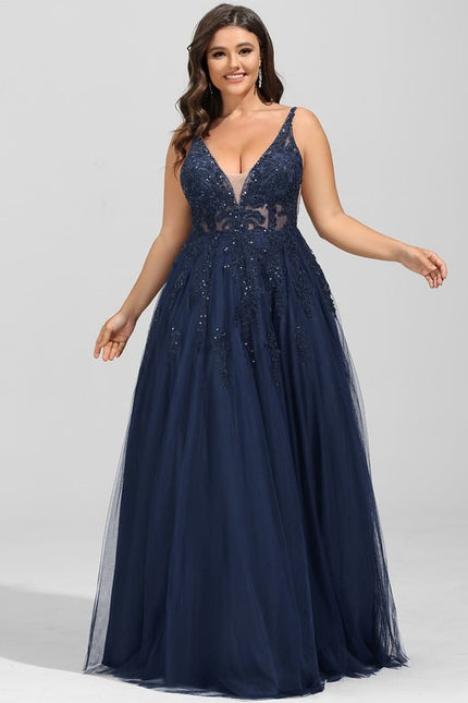 Robe De Bal Étoilée Marine - gallery 8