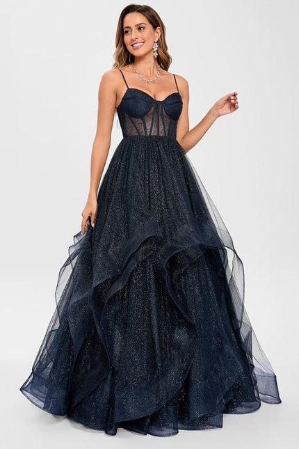Robe De Bal De Bal Tulle Étoilé - gallery 2