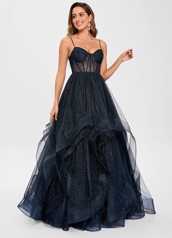 Robe De Bal De Bal Tulle Étoilé - gallery 2