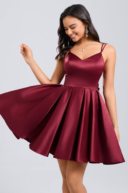 Robe De Bal Satin Bordeaux - gallery 2