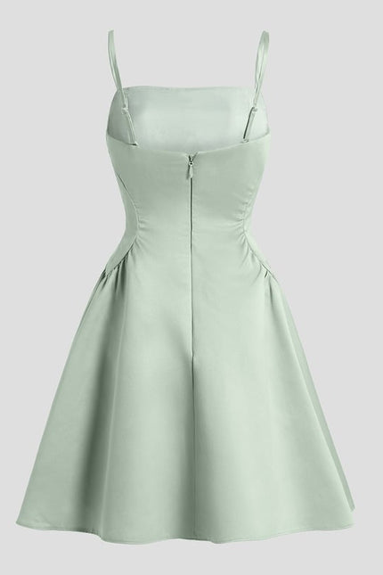 Robe De Bal Satin Vert Pâle - gallery 6