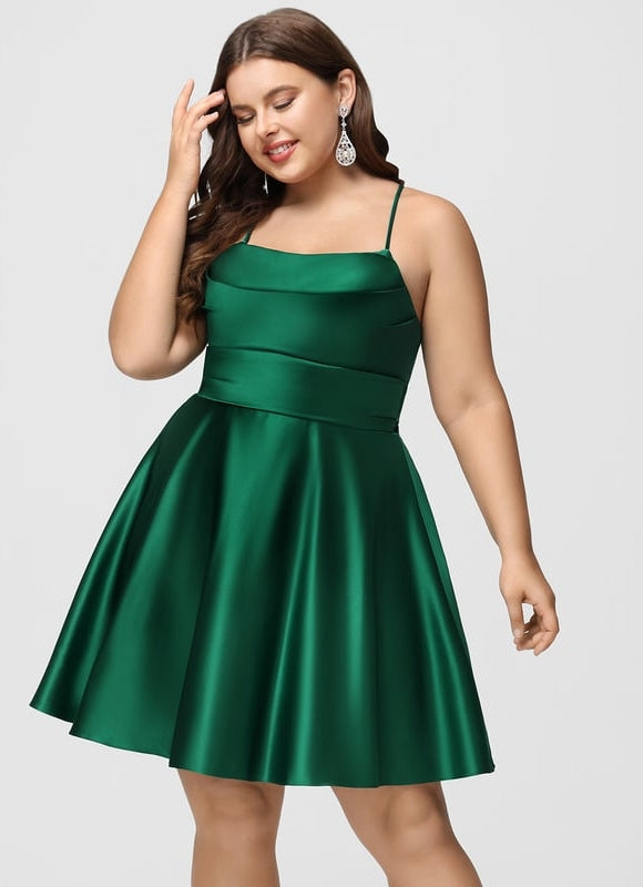 Robe De Bal Éclat Vert Satiné - gallery 7