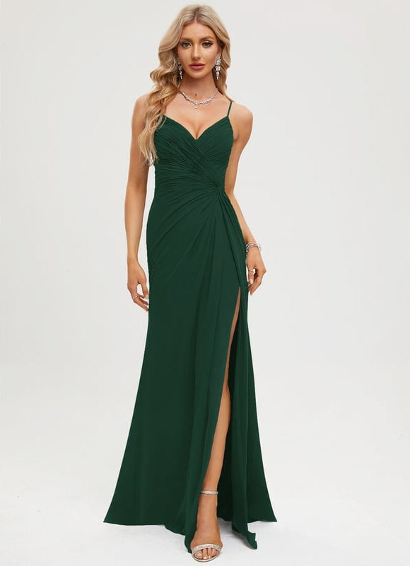 Robe De Bal Émeraude Fluide - gallery 7