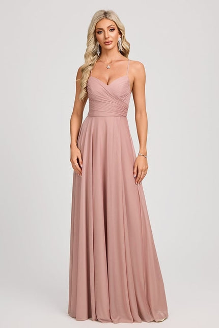 Robe De Bal Longue Rose Dust