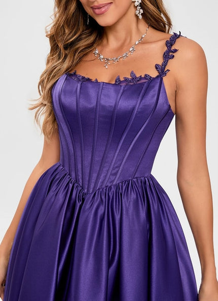 Robe De Bal Satinée Violette