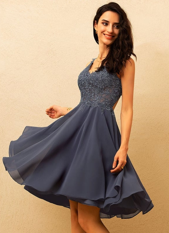 Robe De Bal Bleu Poudré Chic