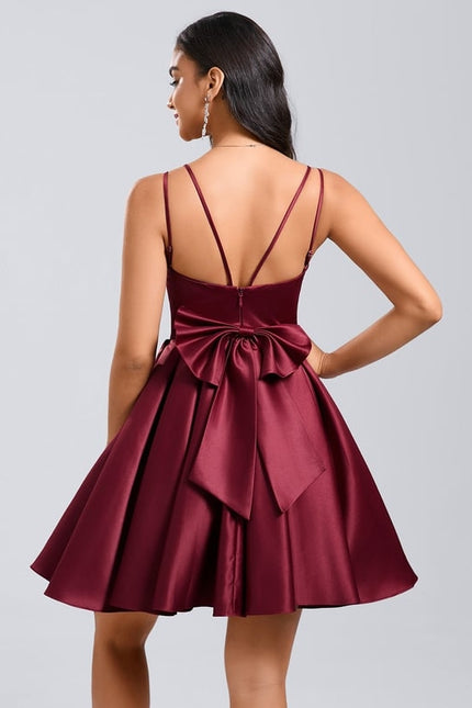 Robe De Bal Satin Bordeaux - gallery 4