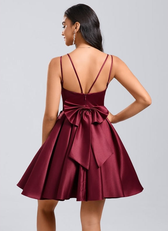 Robe De Bal Satin Bordeaux - gallery 4