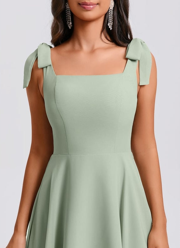 Robe De Bal Mousseline Verte - gallery 5