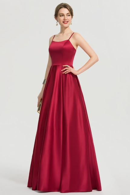 Robe De Bal Satin Noir - gallery 1