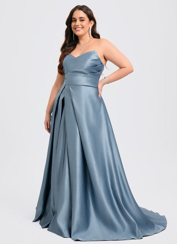 Robe De Bal Fluide Argentée - gallery 6