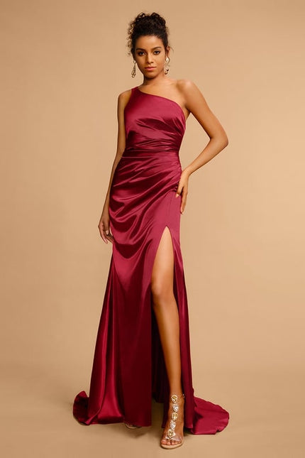 Robe De Bal Rouge Satiné Luxe