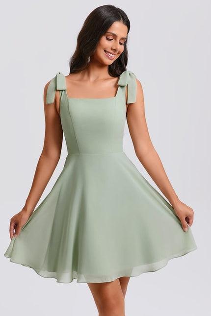 Robe De Bal Mousseline Verte - gallery 6