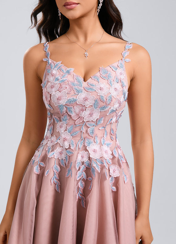 Robe De Bal Courte Tulle Brodée - gallery 7