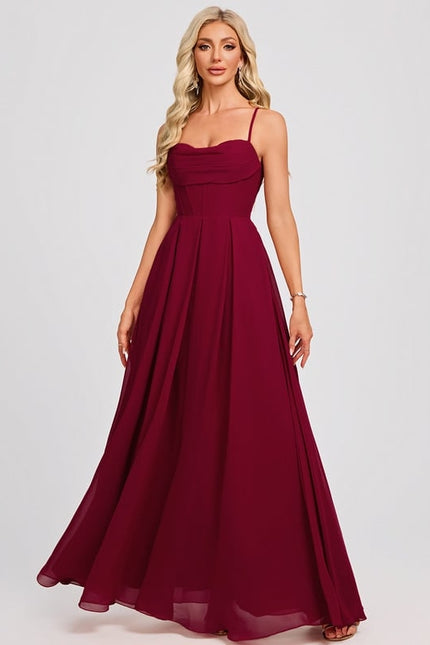Robe De Bal Longue Bordeaux - gallery 2