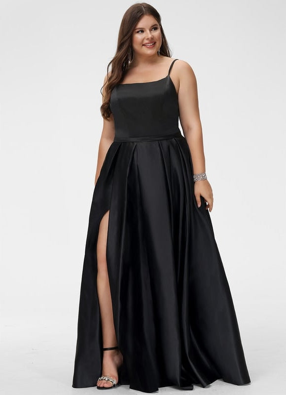 Robe De Bal Satin Noir - gallery 4