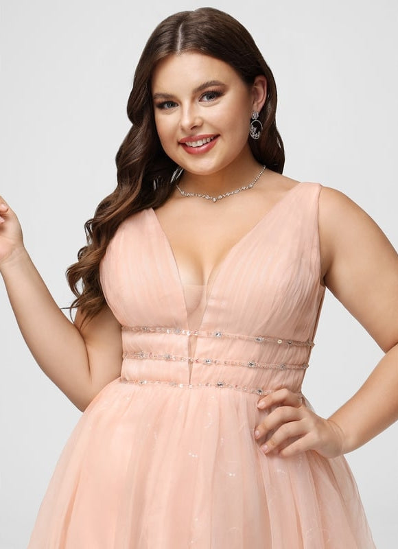 Robe De Bal Courte Perlée - gallery 9