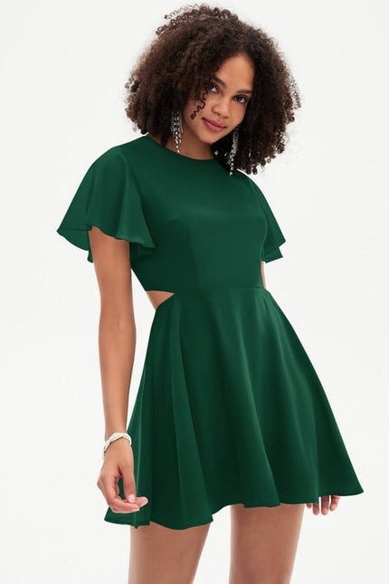 Robe De Bal Verte Fluide - gallery 2