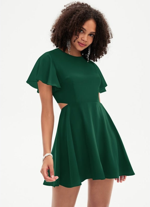 Robe De Bal Verte Fluide - gallery 2