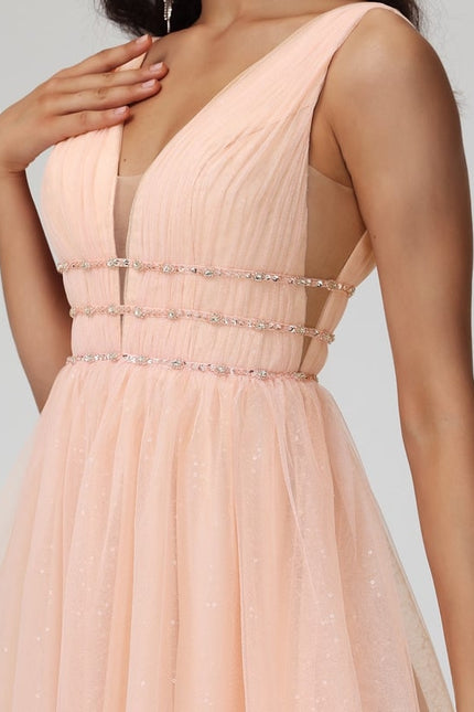 Robe De Bal Courte Perlée - gallery 3