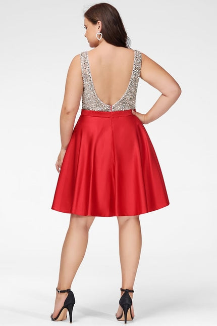 Robe De Bal Éclatante Rouge - gallery 7