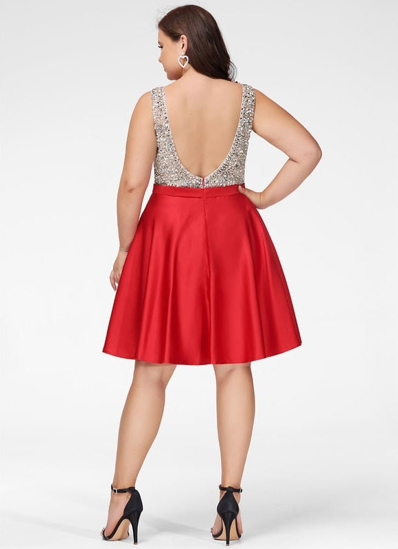 Robe De Bal Éclatante Rouge - gallery 7