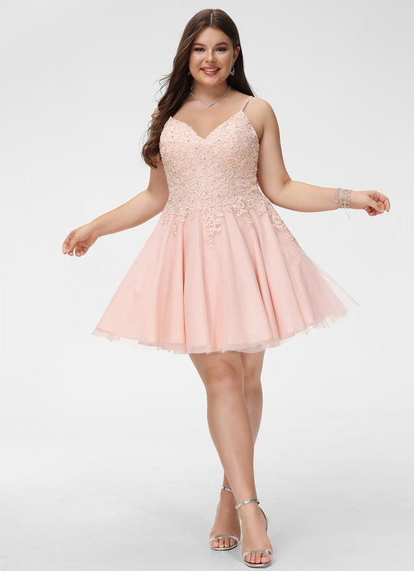 Robe De Bal Courte Perlée - gallery 5