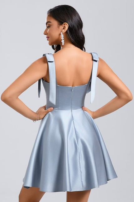 Robe De Bal Satin Lilas - gallery 2